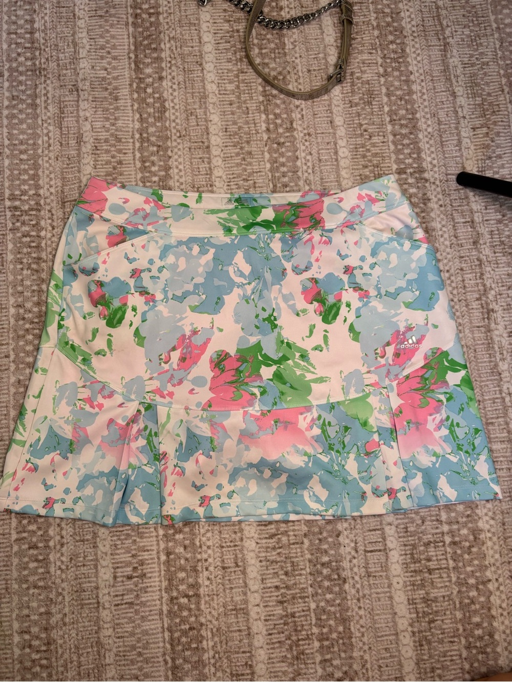 adidas Women's Floral Performance Skort in Pink, Blue & Green